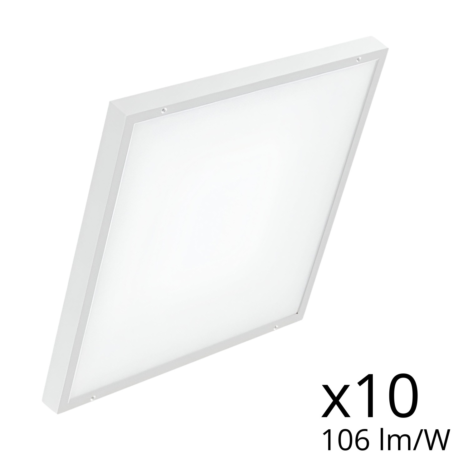 Europalamp - 10 X Dalle LED 60×60 Cm 20 W – 3600 Lm, 3