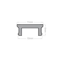 Diffuseur X11 pour profilé E27 et E28 - Givré