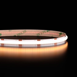 Ruban LED COB CCT blanc chaud + blanc froid - 7,2W/m + 7,2W/m - IP20 - 608 LED/m - à la coupe - 24V