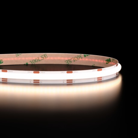 Ruban COB CCT (110 lm/w) - 7,2W/m - IP20 - 608 LED/m - 5m - 24V