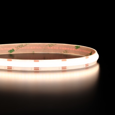 Ruban LED COB CCT à la coupe blanc froid + blanc chaud - 7,2W/m - IP65- 608 LED/m – 24V