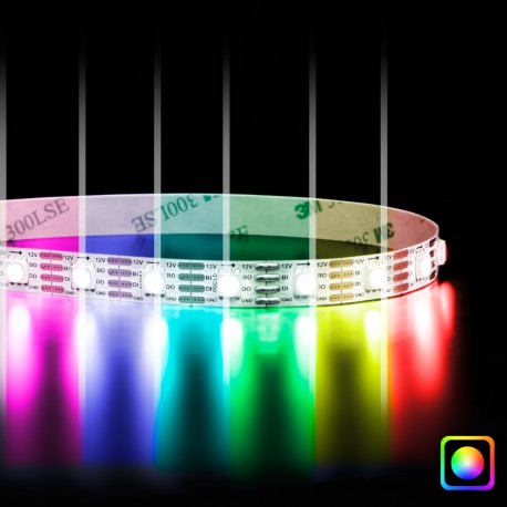 12V - Strip IP20 5050 - RGB digital - 14,4W/m