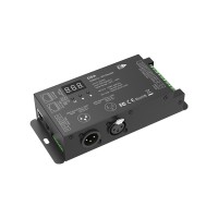 Contrôleur DMX512 vers SPI pour éclairage digital blanc, RGB ou RGBW XLR/RJ45 - 10A - de 5 à 24V - DSA