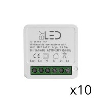 Lot de 10 interrupteurs Wi-Fi Tuya 230V - 16A - ByLED