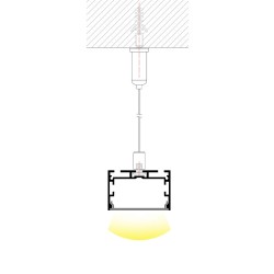 Kit suspension pour profilé LED large plat - C112