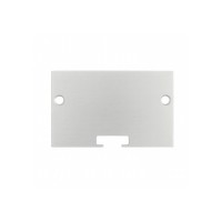 Embout de finition aluminium non troué pour profilé C112 (l'unité)