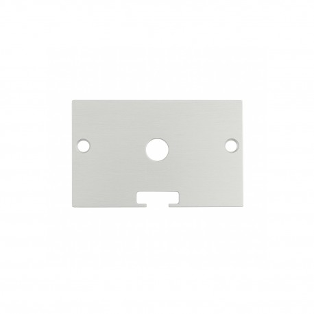 Embout de finition aluminium troué pour profilé C112 (l'unité)