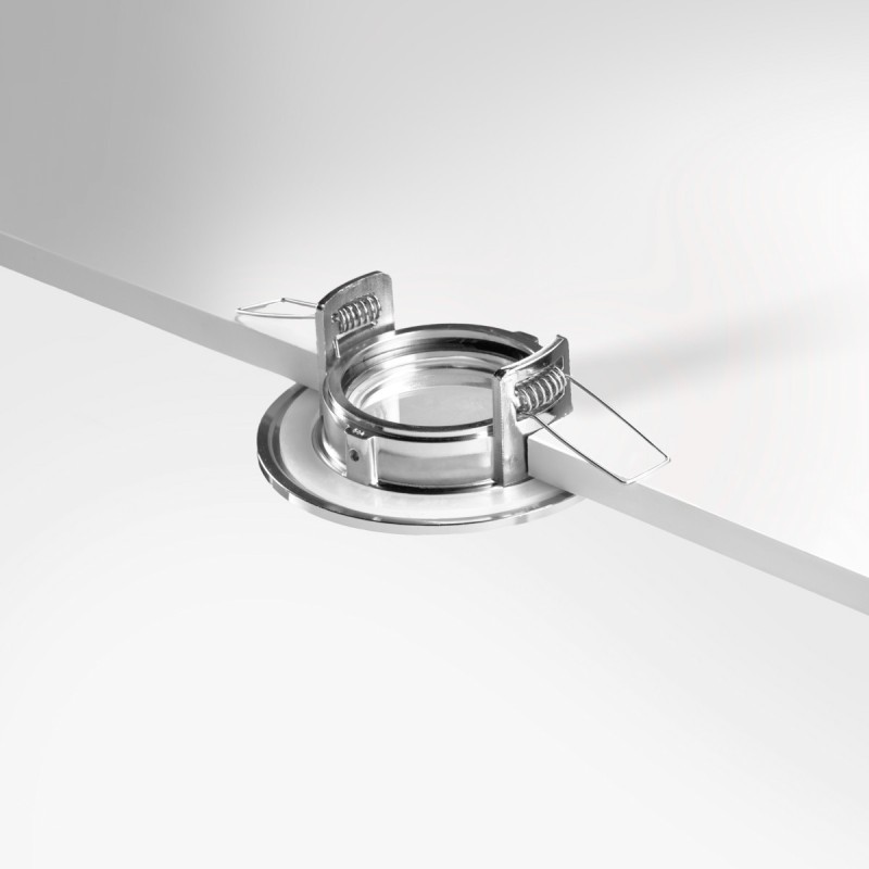 Spot encastrable IP 65 pour LED GU10 – rond – Nickel satiné