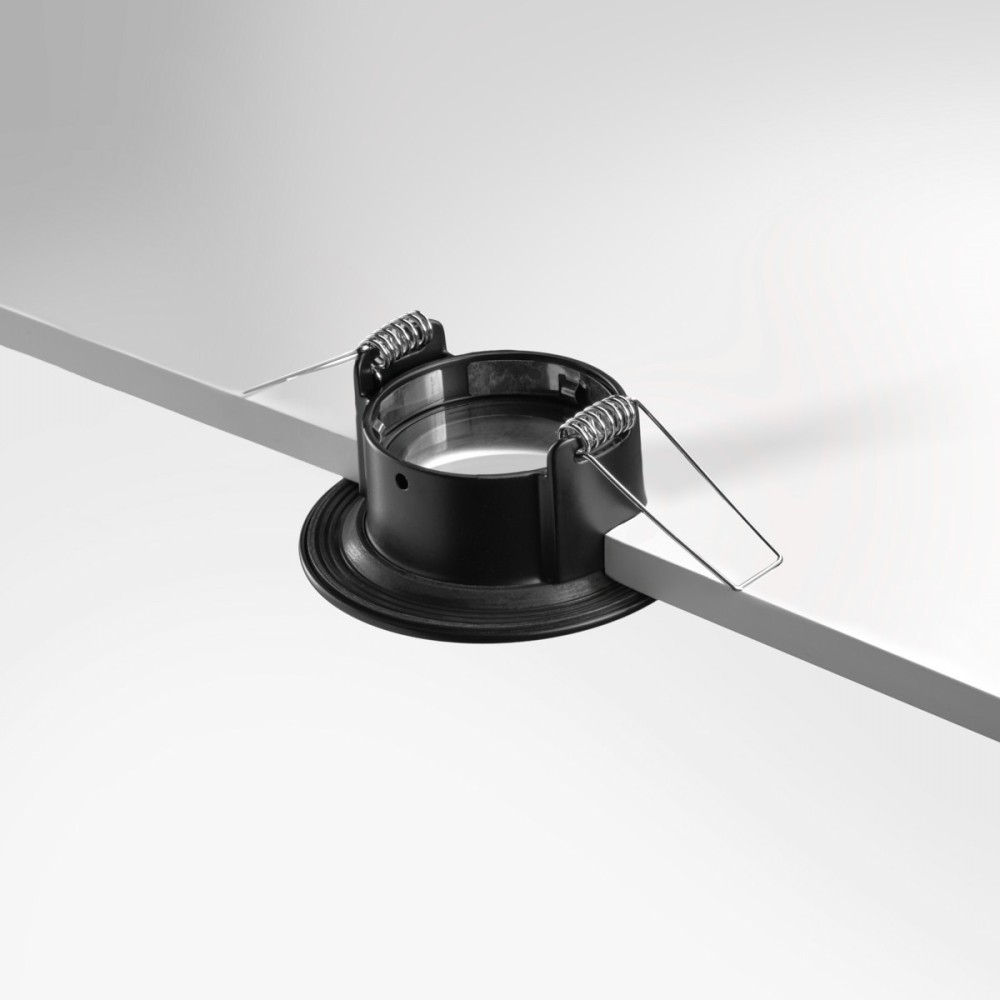 Spot encastrable IP65 pour LED GU10 – CURVE rond – Noir
