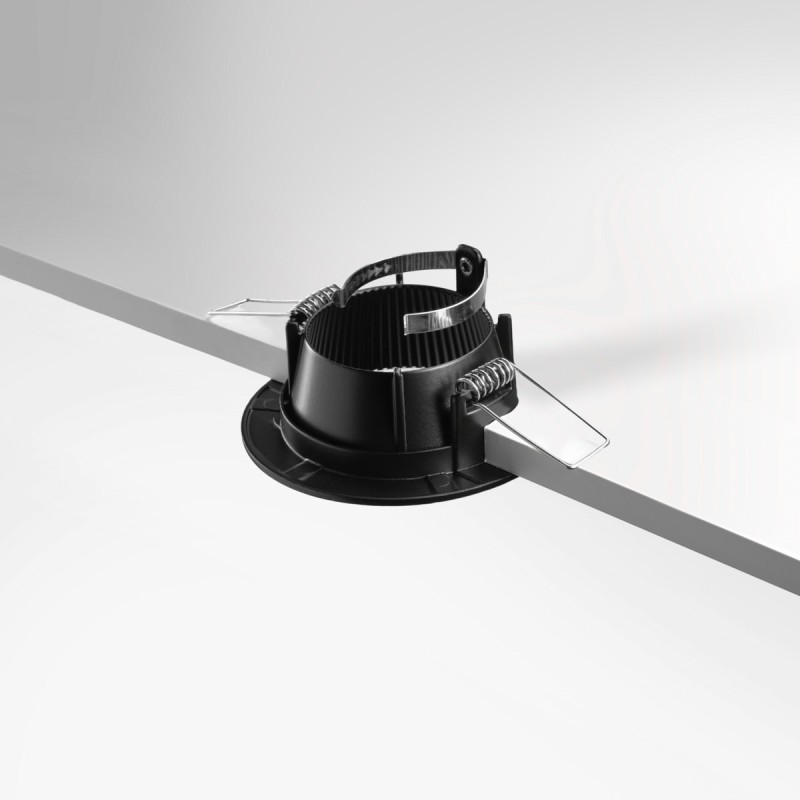 Spot encastrable anti-éblouissement noir mat IP20 pour LED GU10 – DEEEN