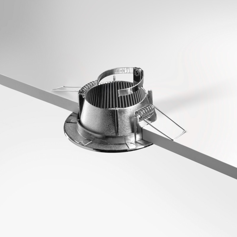 Spot encastrable anti-éblouissement nickel satiné IP20 pour LED GU10 – DEEEN