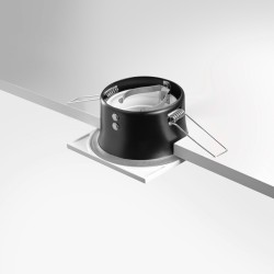 Spot encastrable IP20 pour LED GU10 - DEEEP carré - Blanc mat