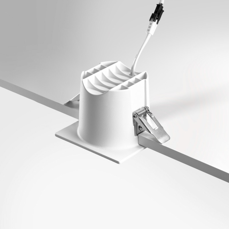 Spot LED encastré carré blanc 10W, couleurs au choix - Miror