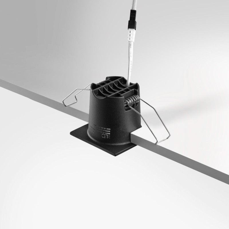 Spot LED encastré carré noir 7W, couleurs au choix - Miror