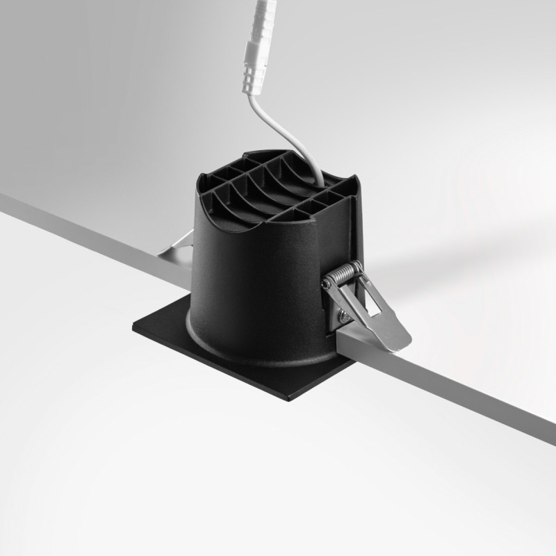 RV - Spot LED encastré carré noir 10W, couleurs au choix - Miror