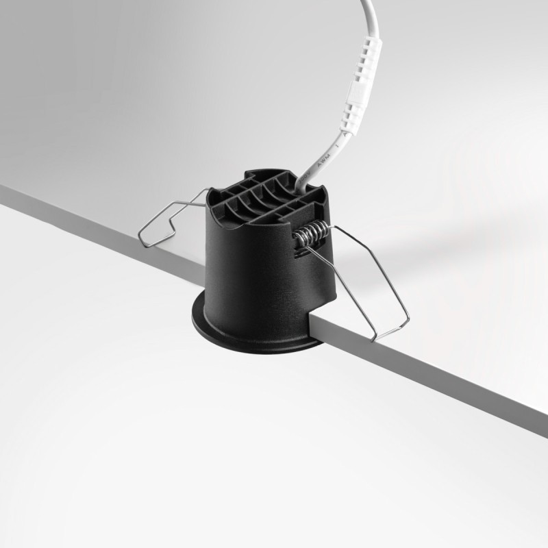 Spot LED encastré rond noir 7W, couleurs au choix - Miror