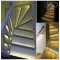 Profilé aluminium noir contre marches escalier pour ruban LED -S11