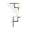 Profilé aluminium cornière plafond et mur pour ruban LED - B11