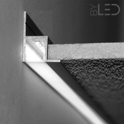 Profilé aluminium cornière plafond et mur pour ruban LED - Diffuseur givré - B11 - CRAFT