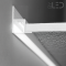 Profilé aluminium blanc cornière plafond et mur pour ruban LED - B11