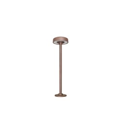 Borne LED extra fine d'extérieur à tête bombée - 3W - 40 cm - Corten - HAALÖ