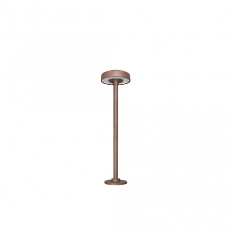 Borne LED extra fine d'extérieur à tête bombée - 40 cm - Corten - Haalö