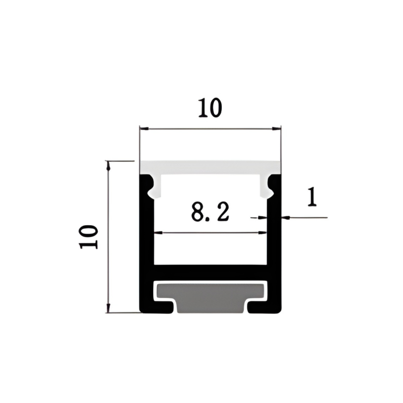 Profilé aluminium magnétique étroit pour ruban LED - C115