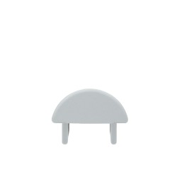 Embout de finition gris non troué pour profilé E16 (l'unité)