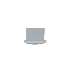 Embout de finition gris non troué pour profilé E15 (l'unité)