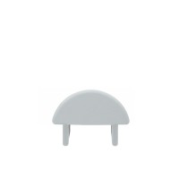 Embout de finition gris non troué pour profilé E15 (l'unité)