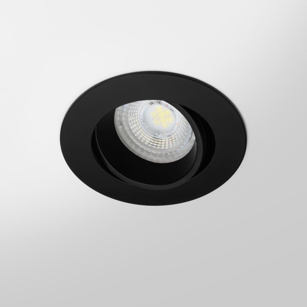 Spot LED encastrable orientable IP20 pour LED GU10 – COBRA - Noir