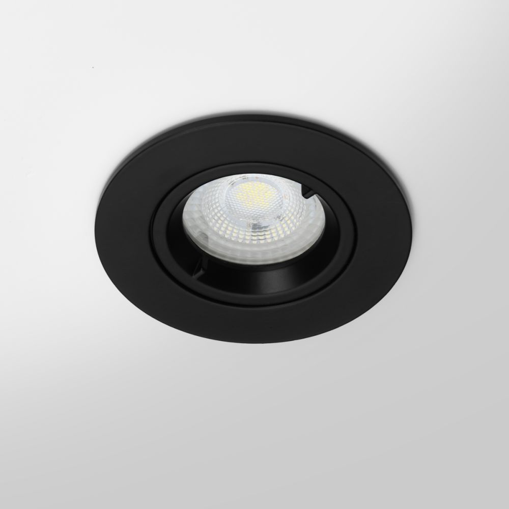 Spot LED encastrable IP65 pour LED GU10 – CLASS rond – Noir