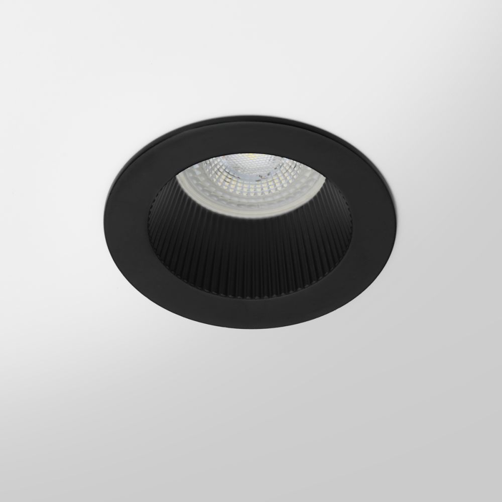 Spot encastrable IP20 pour LED GU10 - DEEEN rond - Noir mat