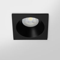 Spot encastrable IP20 pour LED GU10 - DEEEP carré - Noir mat