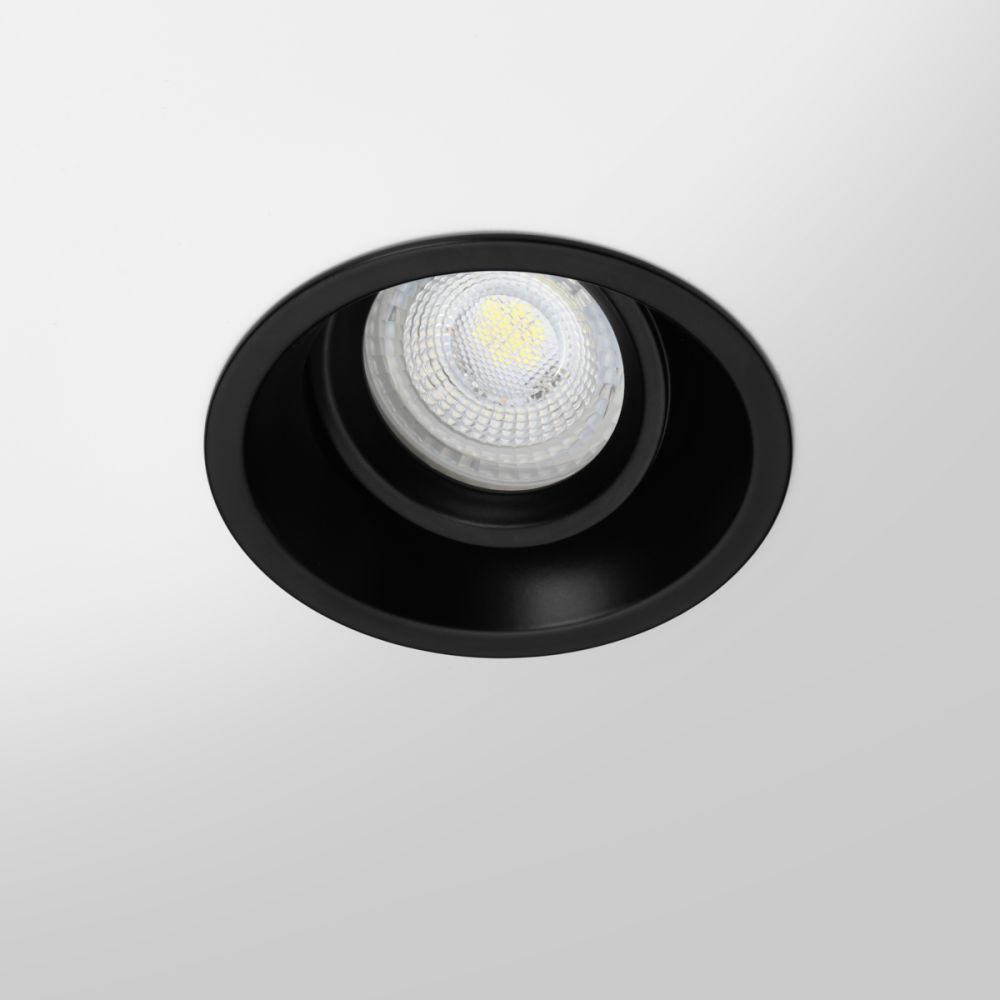 Spot LED encastrable orientable IP20 pour LED GU10 - OMEGA - Noir