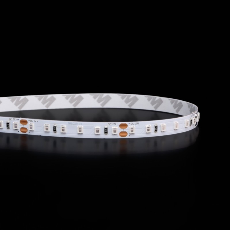 Ruban LED haute fidélité - 9.6W/m - IP20 - Blanc chaud - 120 LED/m - 2835+ - à la coupe - 12V