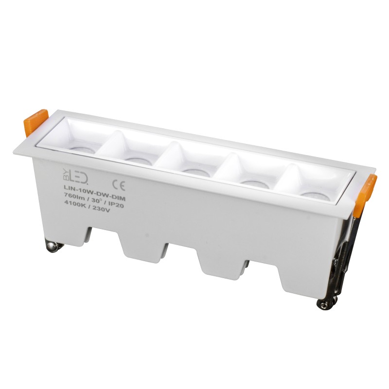 Spot LED encastrable linéaire Blanc 10W - Linea