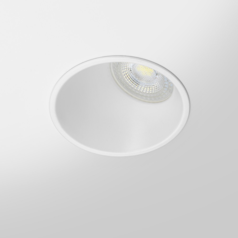 Spot encastrable anti-éblouissement asymétrique IP20 -  GU10 - Blanc - Atlas