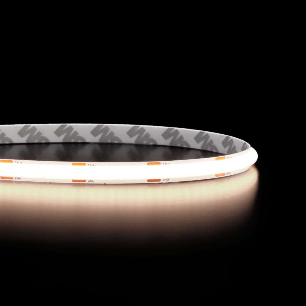 Ruban LED - DOB - 8 mm de large - 8W/m - IP20 - blanc - 288 LED/m - à la coupe – 24V