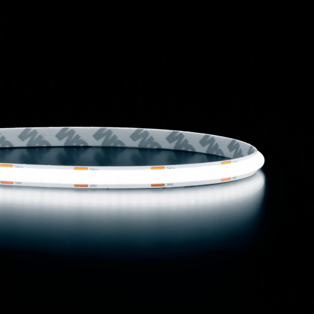 Ruban LED - DOB - 8 mm de large - 8W/m - IP20 - blanc - 288 LED/m - à la coupe – 24V