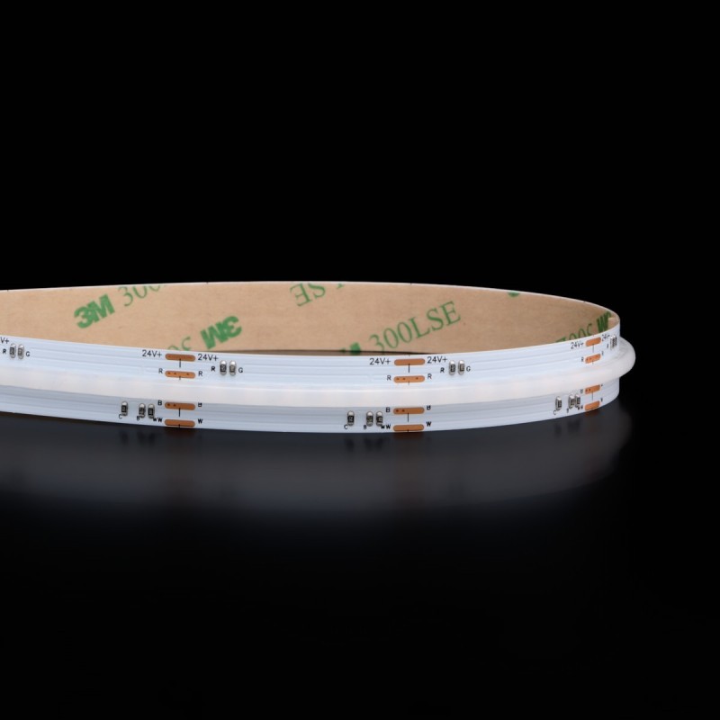 Ruban LED à la coupe COB RGB+CCT - 21W/m - IP20 - 840 LED/m - 24V