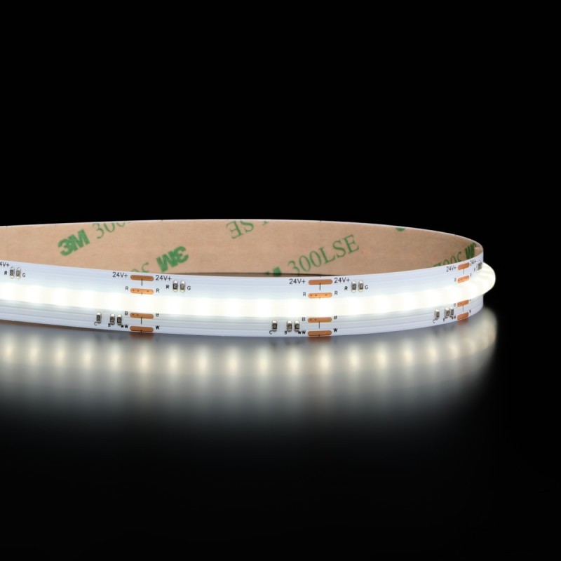 Ruban LED à la coupe COB RGB+CCT - 21W/m - IP20 - 840 LED/m - 24V