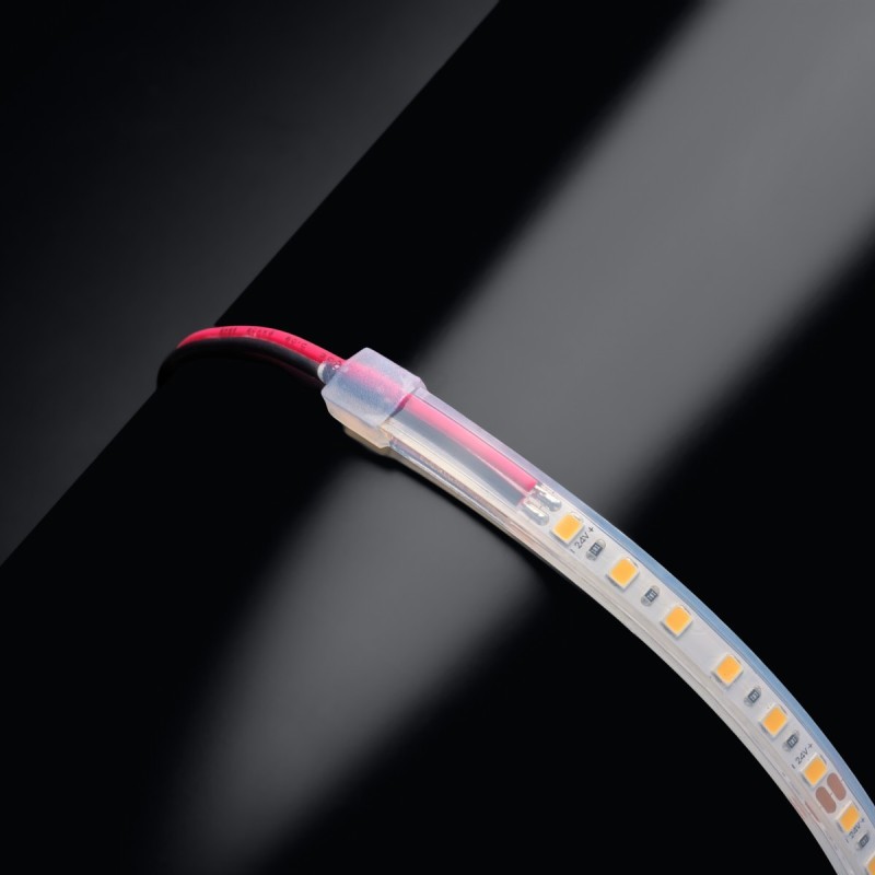 Ruban LED étroit haute fidélité IP68 - 4,8W/m - 120 LED/m - 2835E - 5m - 24V - Blanc