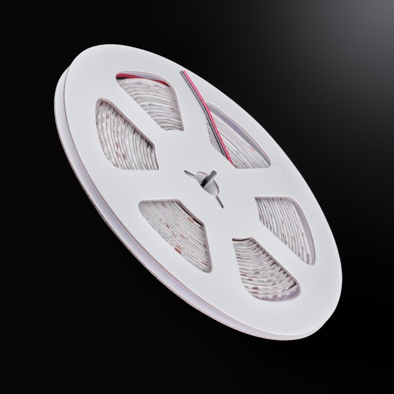 Ruban LED étroit haute fidélité IP65 - 4,8W/m - 120 LED/m - 2835E - 5m - 24V - Blanc