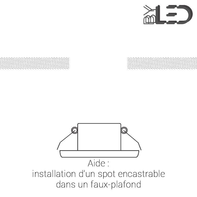 Spot LED encastrable fixe -  IP64 - BBC - RT2012 - Cobyx 5W – Blanc pur