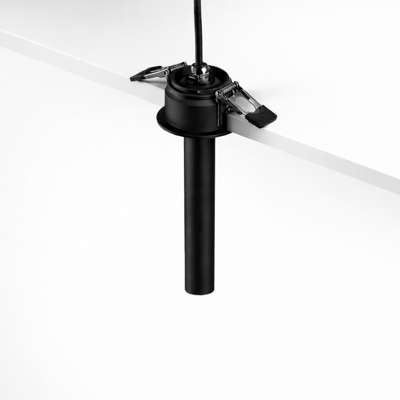 Spot LED encastrable orientable noir PROBE 3W court 12 cm