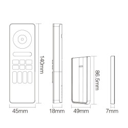 Télécommande murale RGB + CCT - 4 zones - MiBoxer C5 - Blanc
