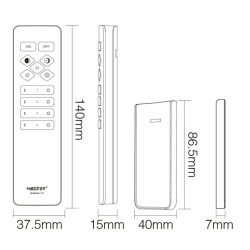 Télécommande murale Dimmer/CCT - 4 zones - MiBoxer C1- Blanc