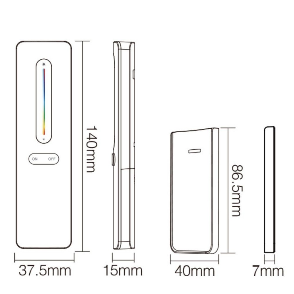 Télécommande murale RGB+CCT - Miboxer C4 - Blanc