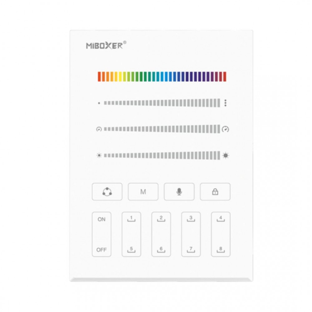 Télécommande murale pour ruban LED digital - MiBoxer B9 - Blanc